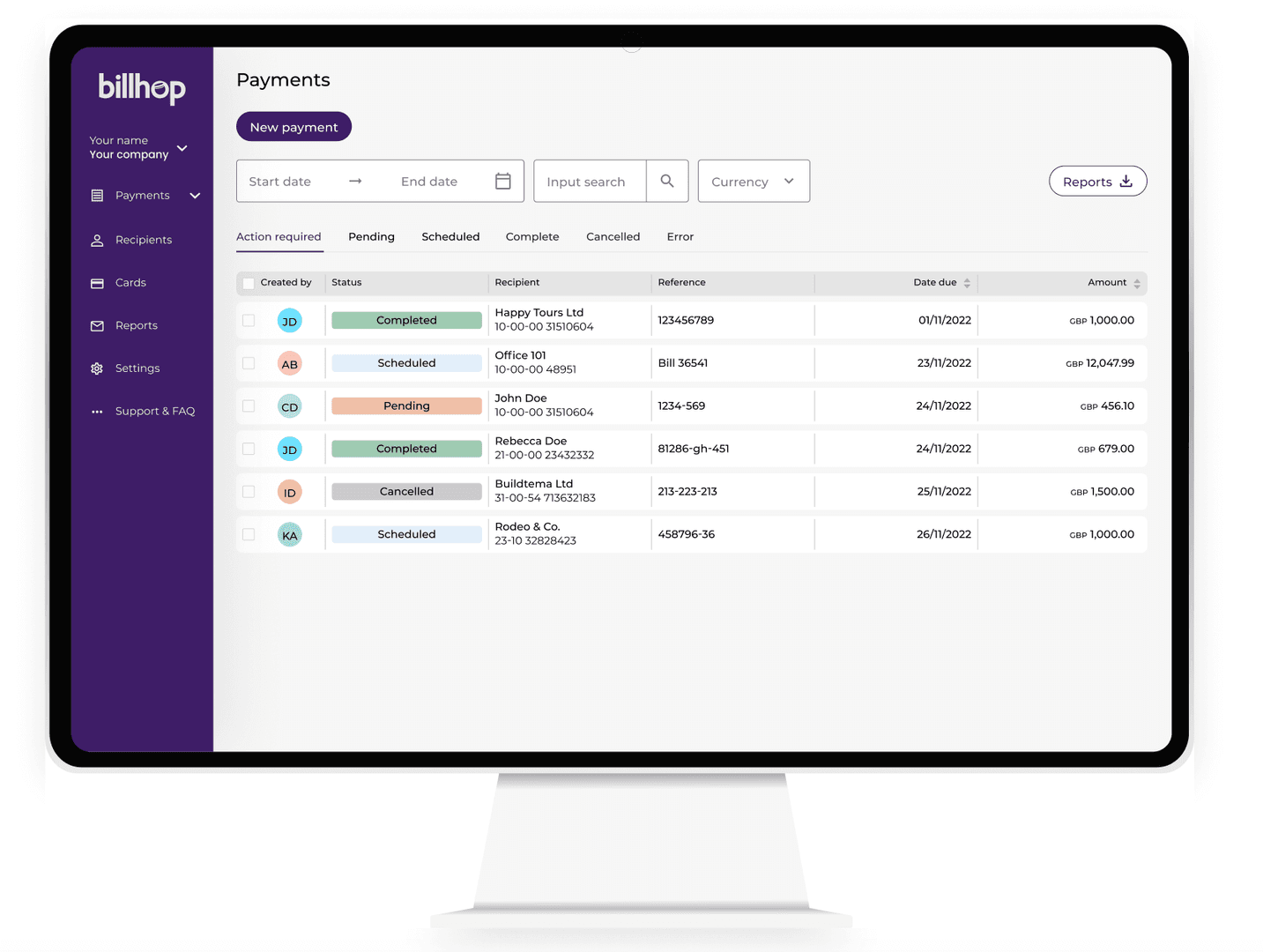 Billhop illustration